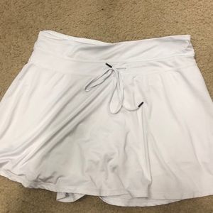 White tennis skirt